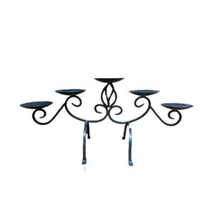 Ornate 5 Tier Candelabra Black Vintage Metal Decor Candle‎ Stick Centerpiece